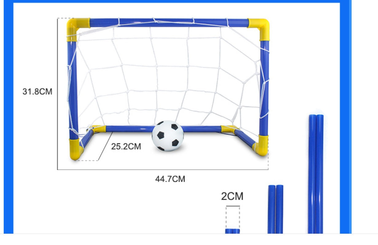 Foldable Mini Soccer Goal Post Net Training Set