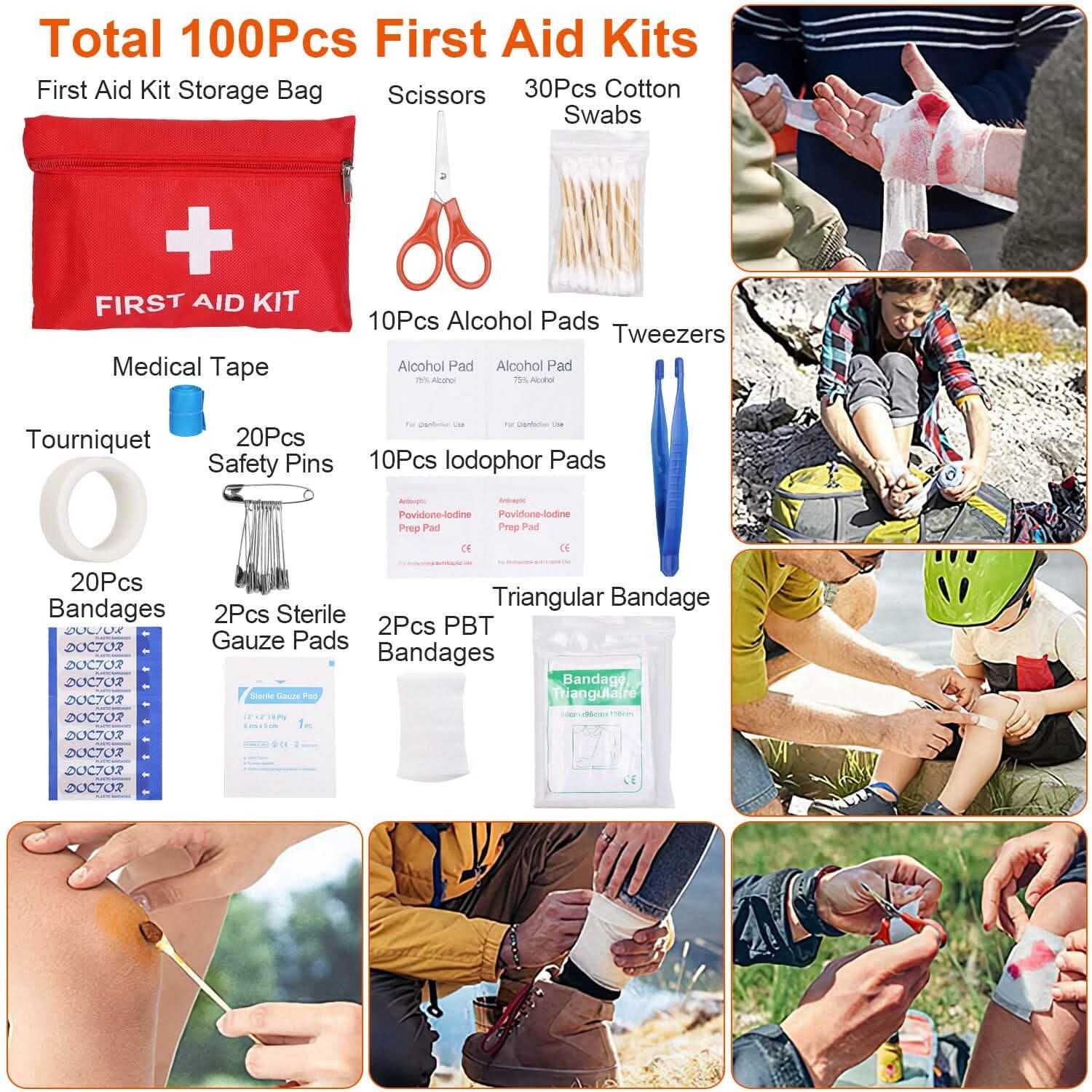 125-Piece Emergency Survival Gear Kit Outdoor Adventure