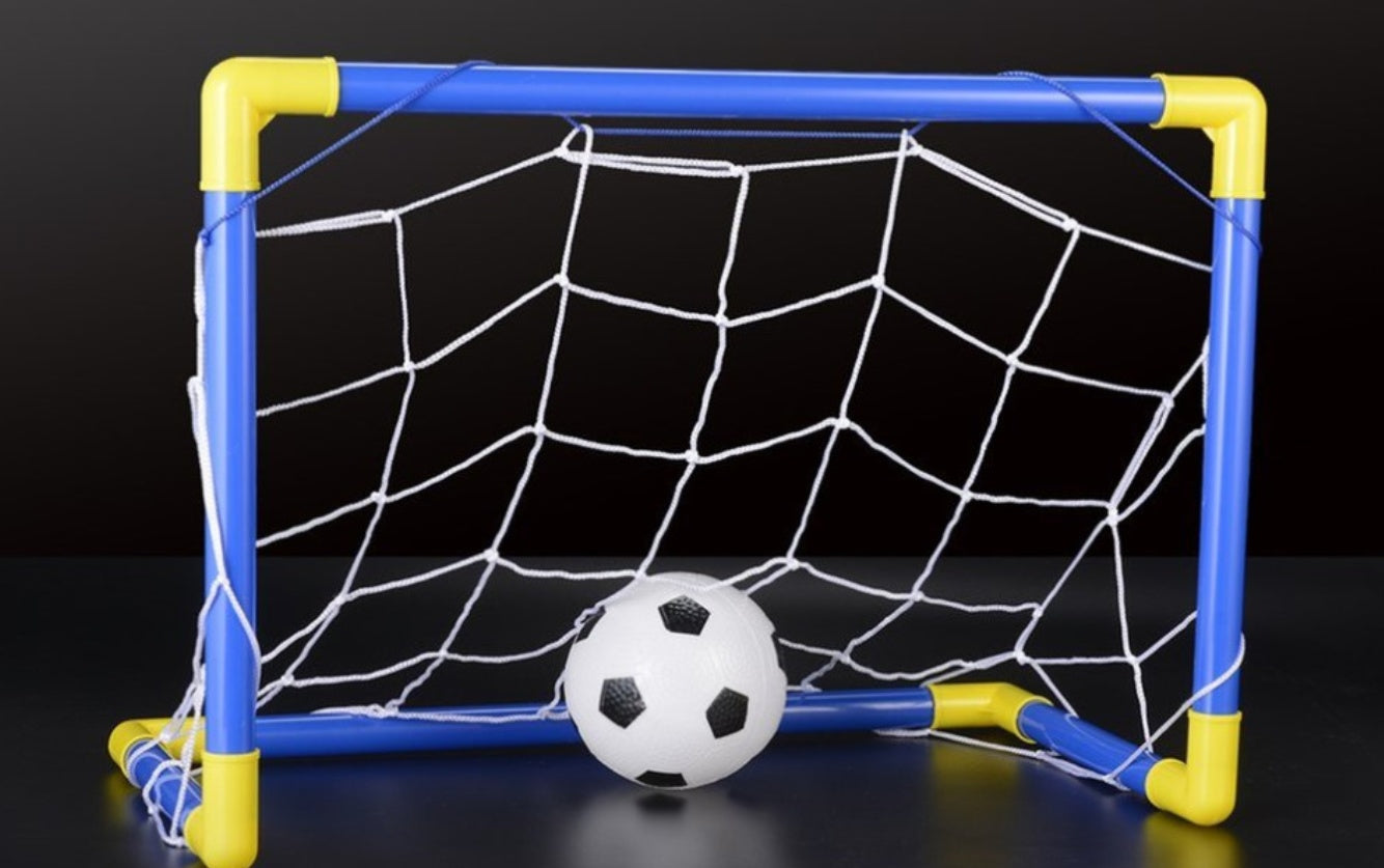 Foldable Mini Soccer Goal Post Net Training Set