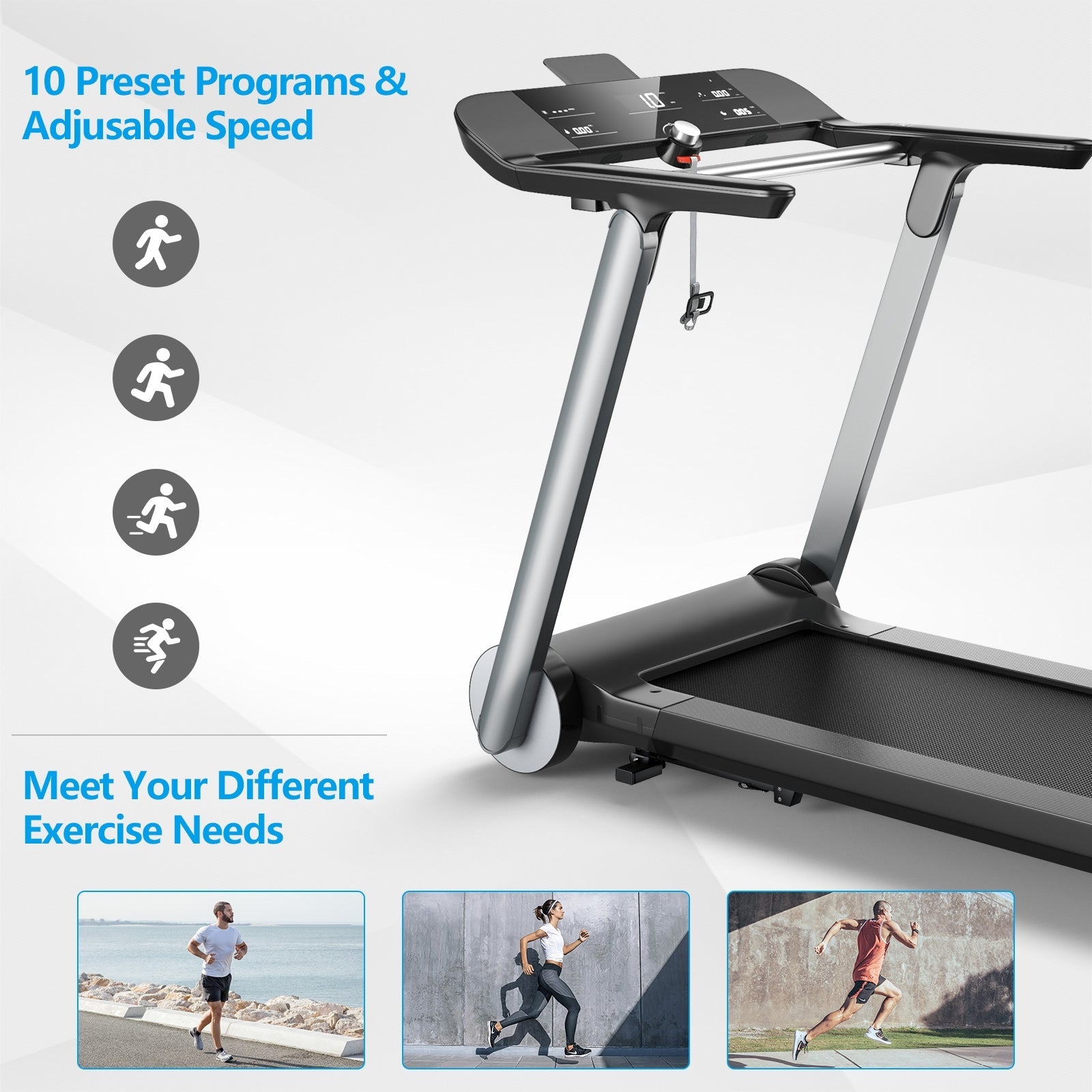 Italian Designed Folding Treadmill With Heart Rate Monitor