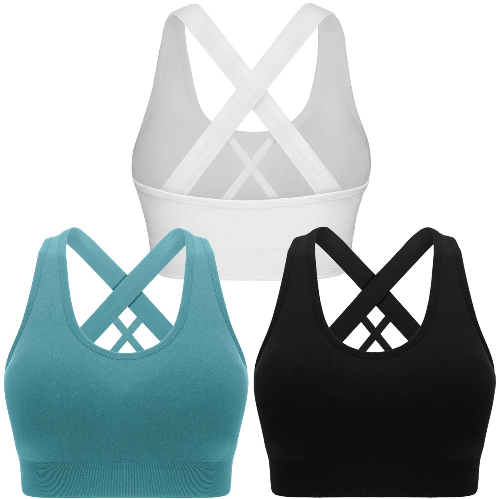 Women's High Impact Seamless Criss Cross Sports Bra