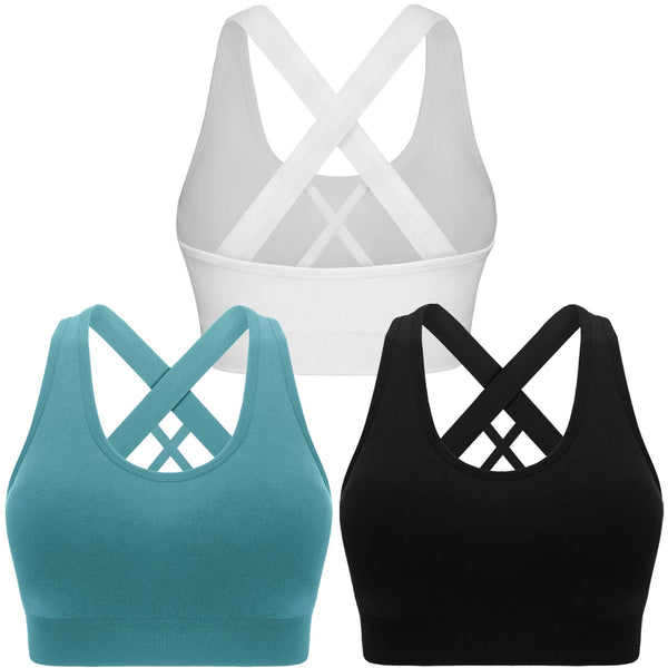 Women's High Impact Seamless Criss Cross Sports Bra