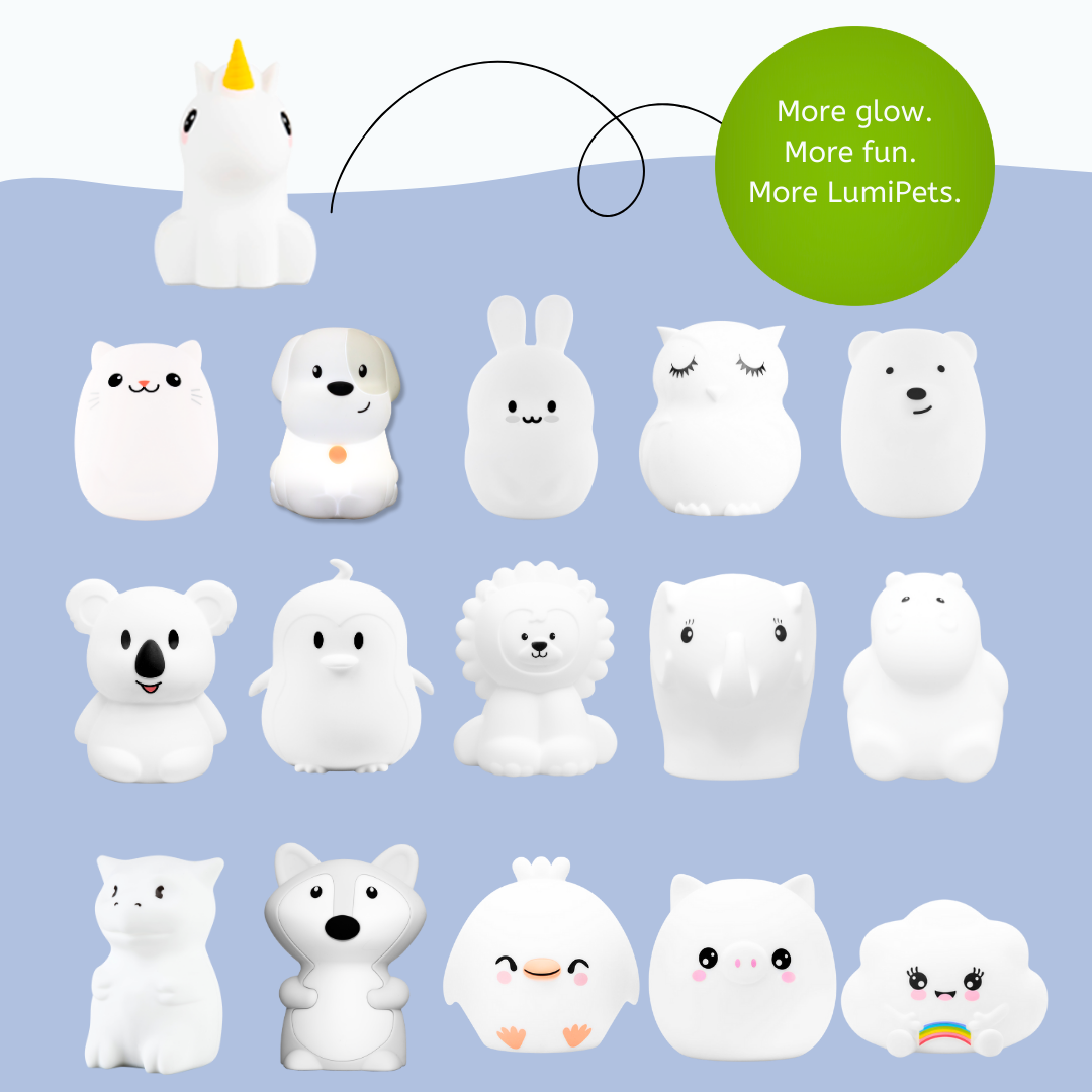 Unicorn Night Light - Soft Silicone Nursery Lamp | LumiPets®