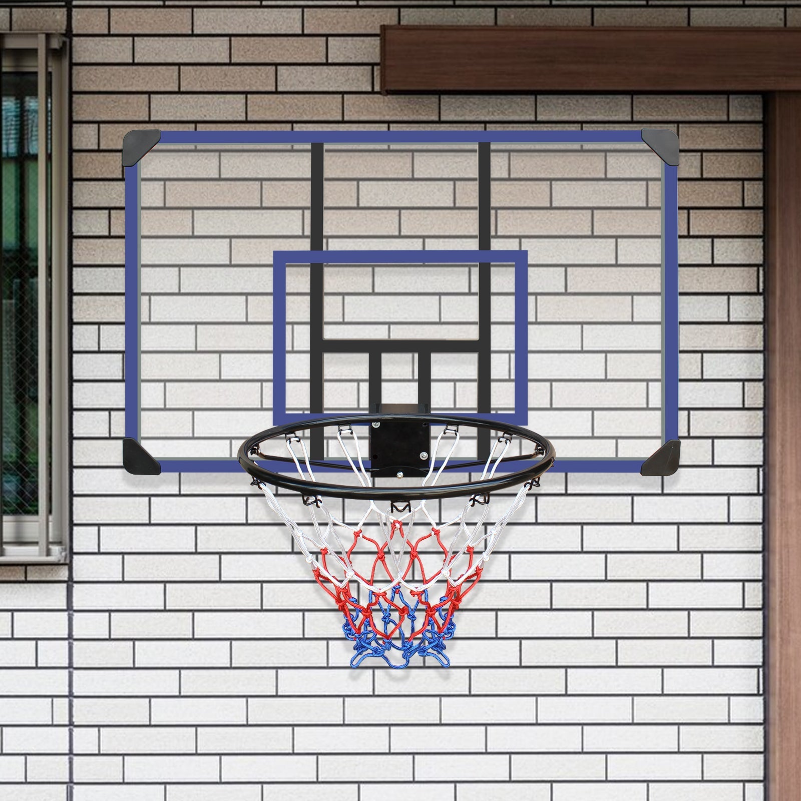 Wall Mounted Foldable Basketball Hoop With Backboard