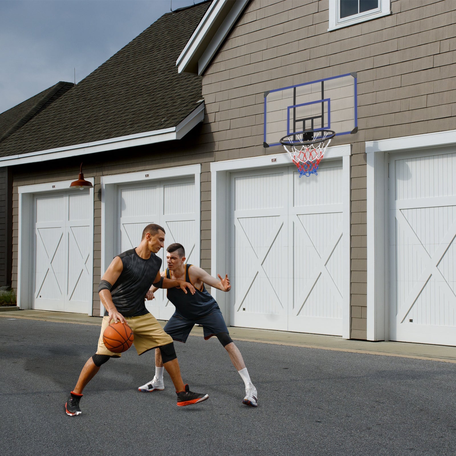 Wall Mounted Foldable Basketball Hoop With Backboard