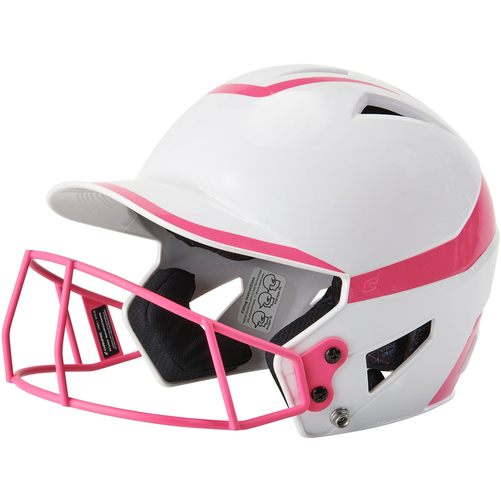 TWO-TONE SOFTBALL HELMET W/MASK