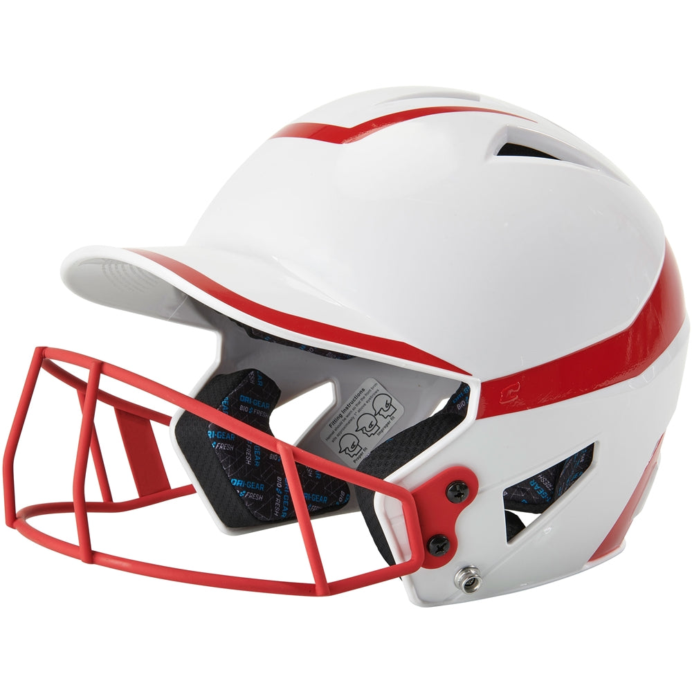 TWO-TONE SOFTBALL HELMET W/MASK