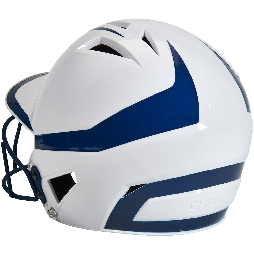 TWO-TONE SOFTBALL HELMET W/MASK