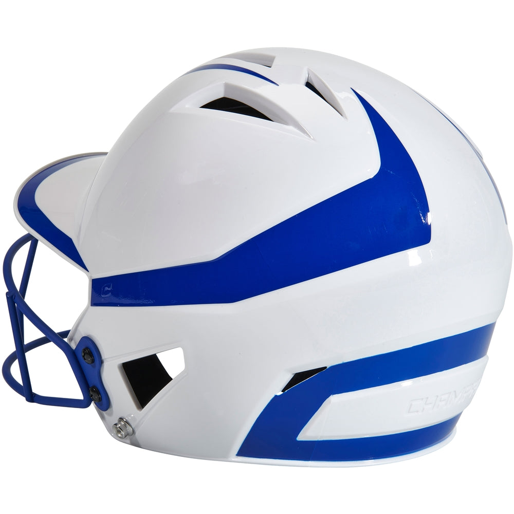 TWO-TONE SOFTBALL HELMET W/MASK