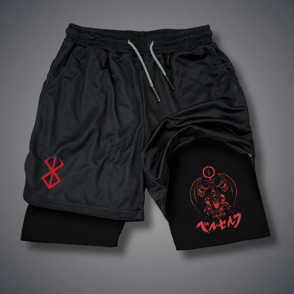 Men's 2-in-1 Compression Workout Running Shorts