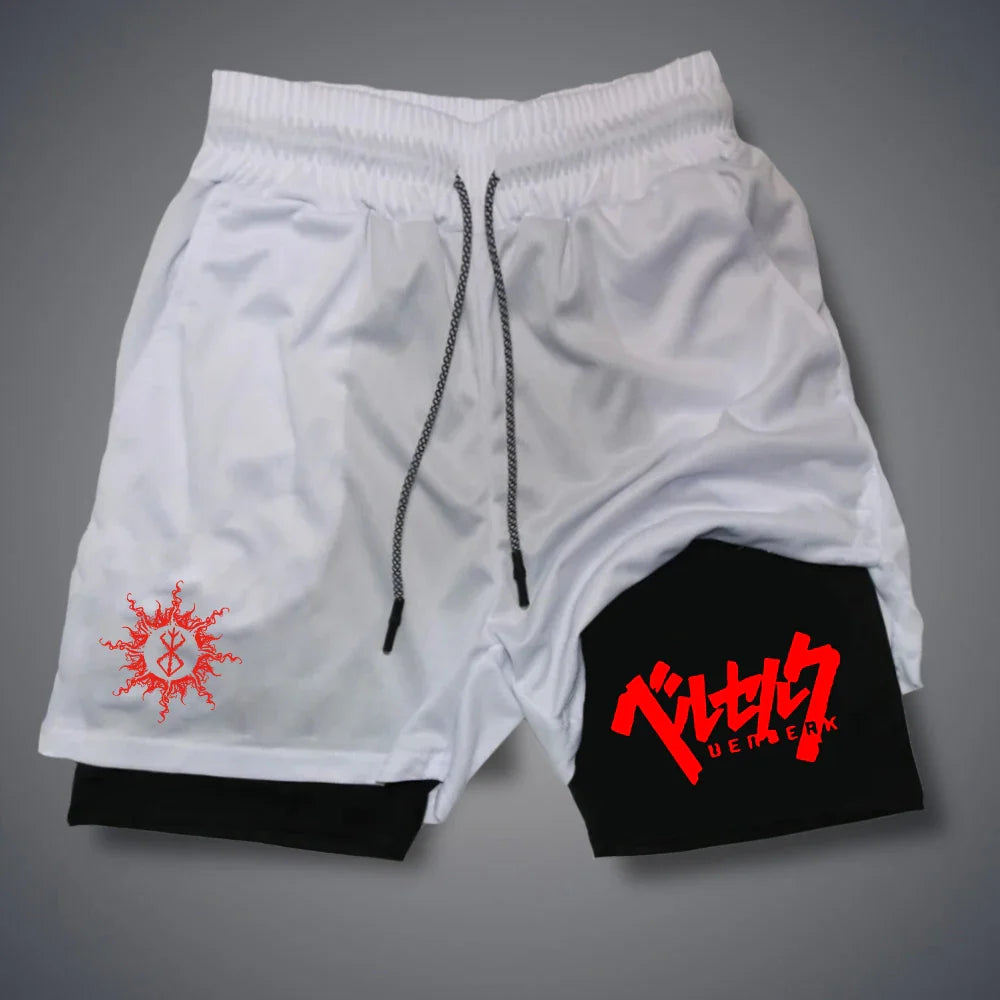 Men's 2-in-1 Compression Workout Running Shorts