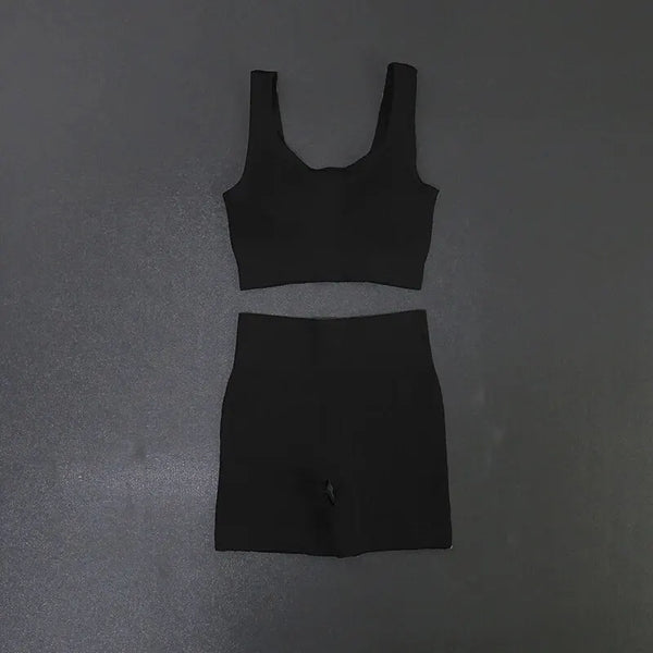 Women's Seamless Ribbed Yoga Activewear Set