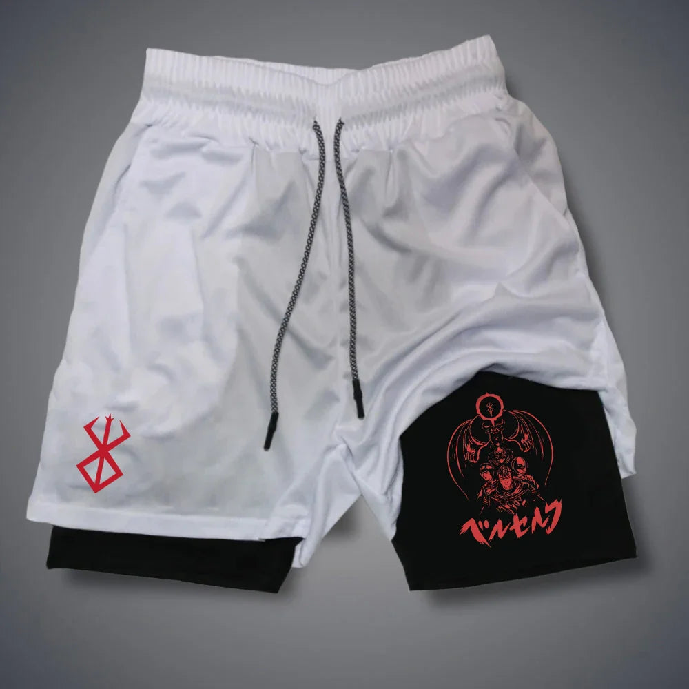 Men's 2-in-1 Compression Workout Running Shorts
