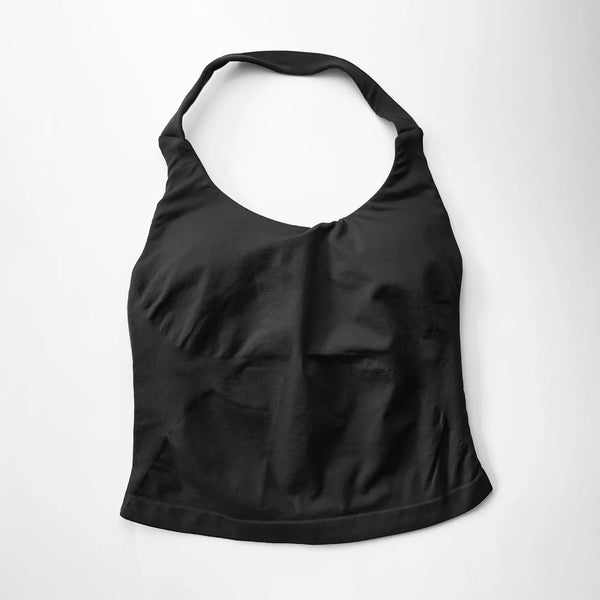 Women's Padded Halter Longline Fitness Yoga Tank Top