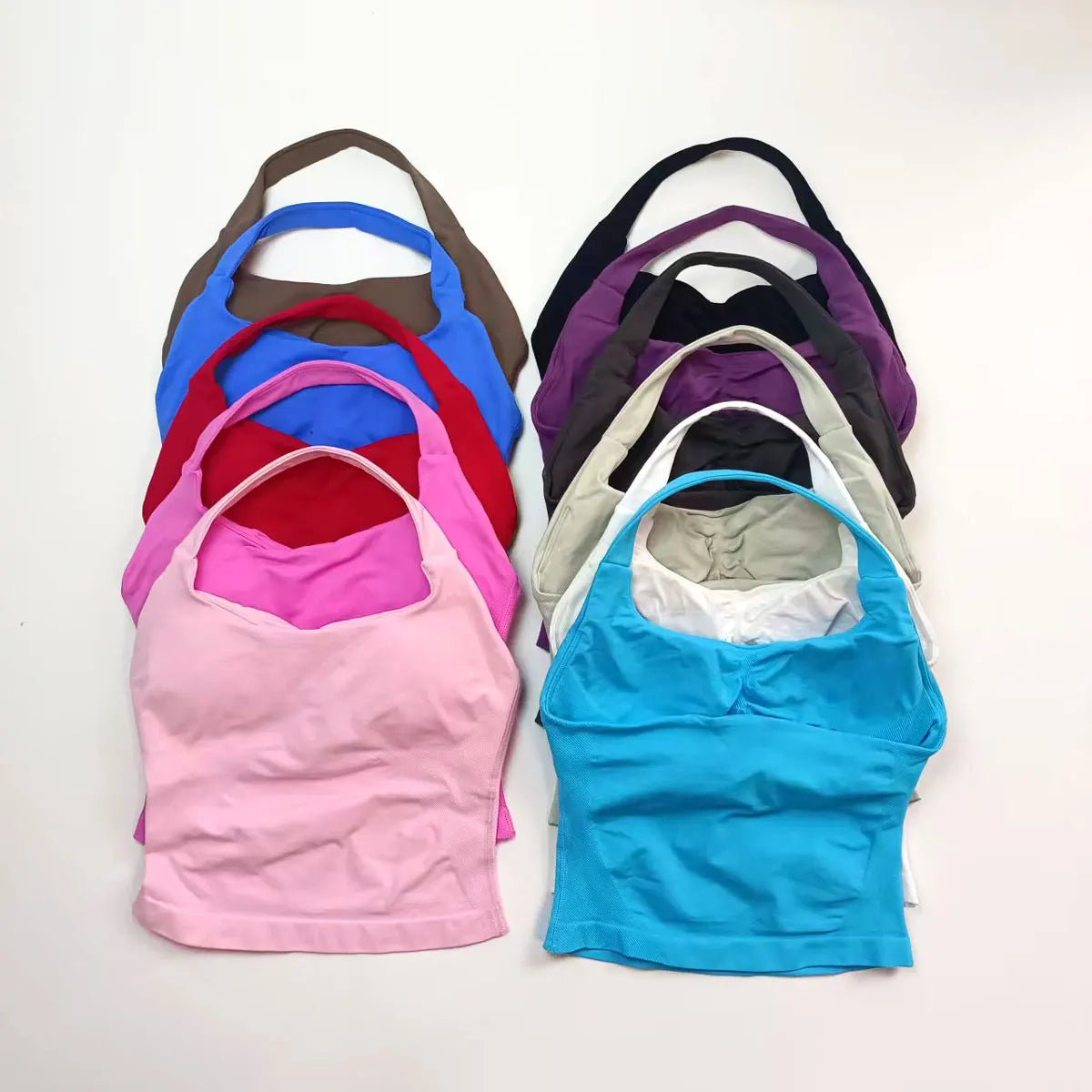 Women's Padded Halter Longline Fitness Yoga Tank Top
