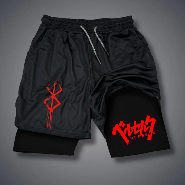 Men's 2-in-1 Compression Workout Running Shorts