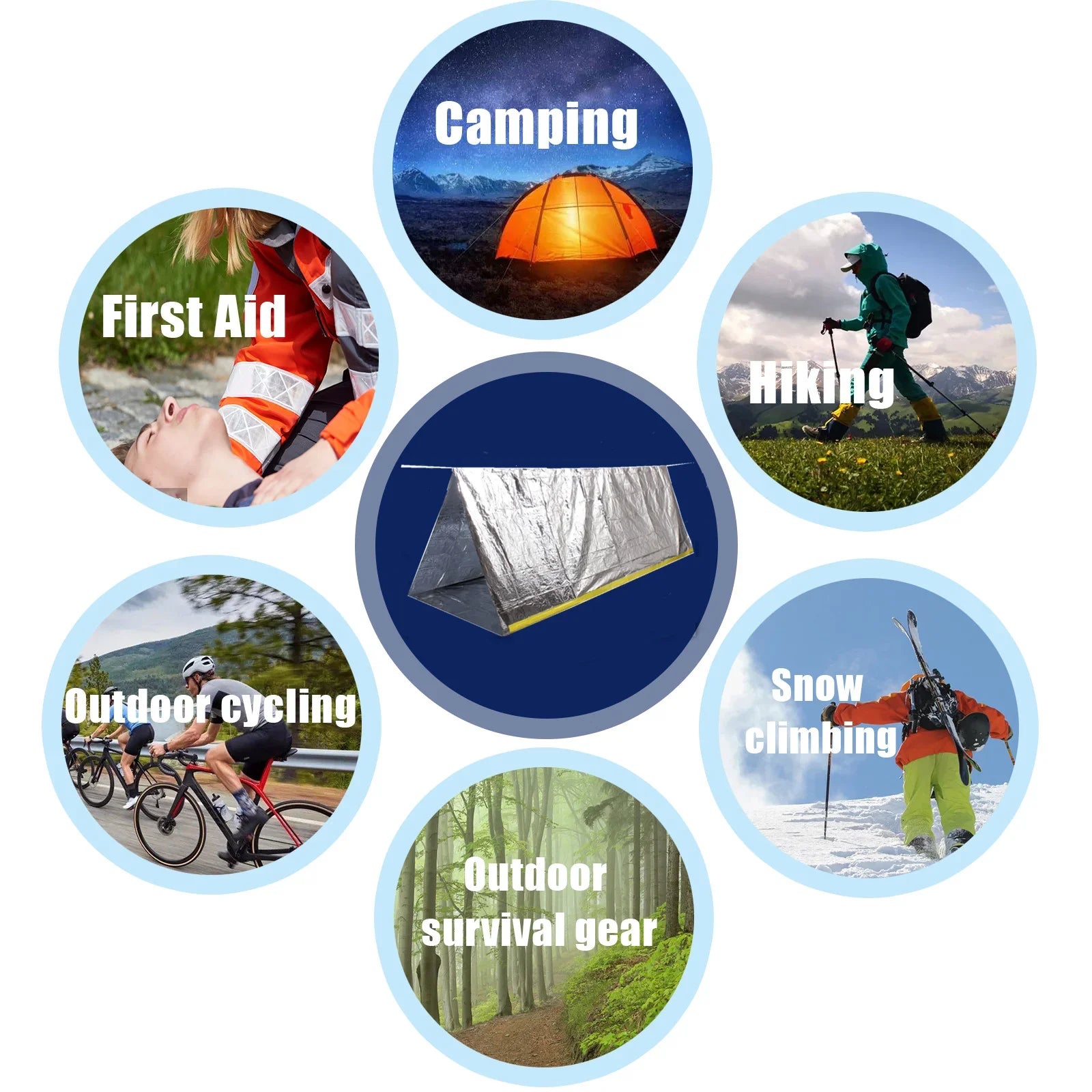 Emergency Survival Tent Sleeping Bag Outdoor Shelter