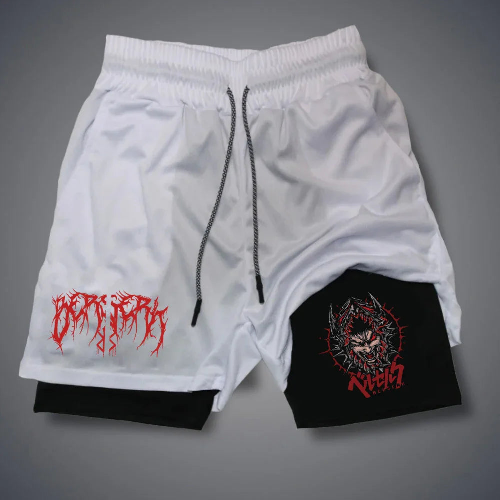 Men's 2-in-1 Compression Workout Running Shorts
