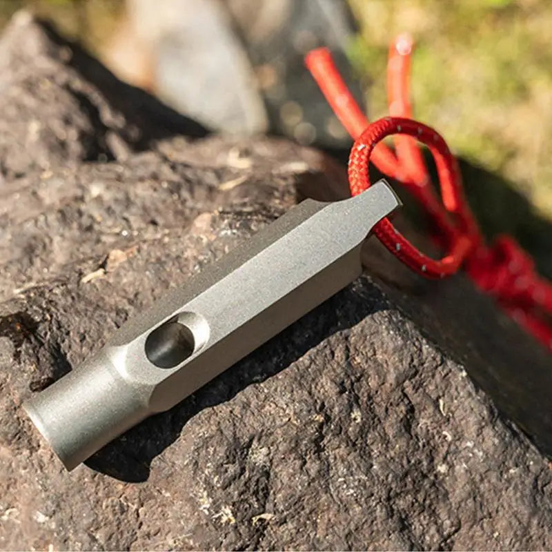 Titanium Loud Survival Whistle With Lanyard Safety