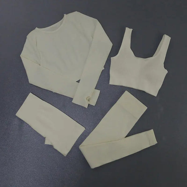 Women's Seamless Ribbed Yoga Activewear Set
