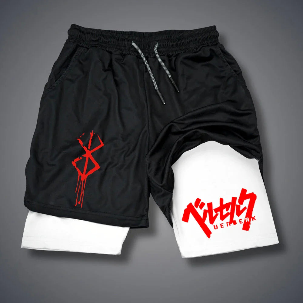 Men's 2-in-1 Compression Workout Running Shorts