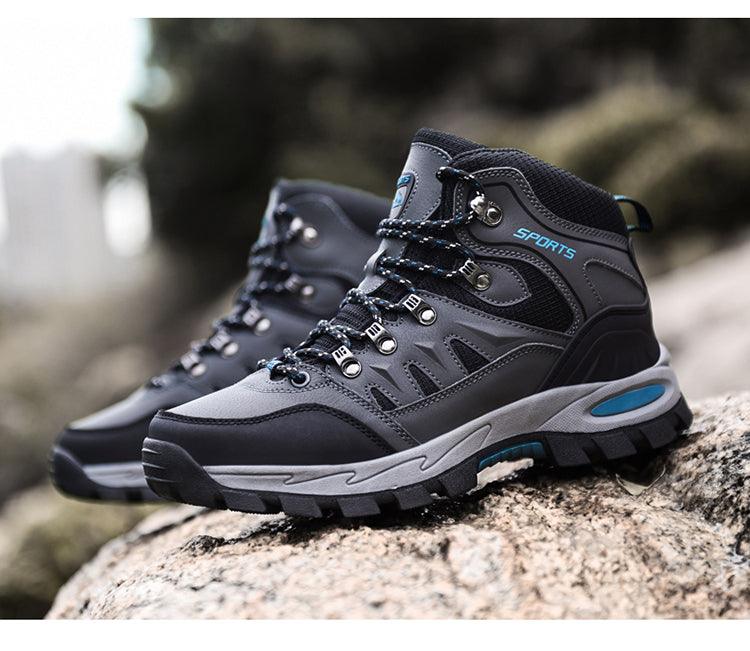 Unisex High-Top Leather Hiking Boots Outdoor Shoes