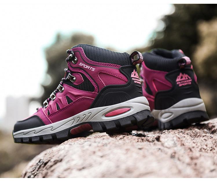 Unisex High-Top Leather Hiking Boots Outdoor Shoes