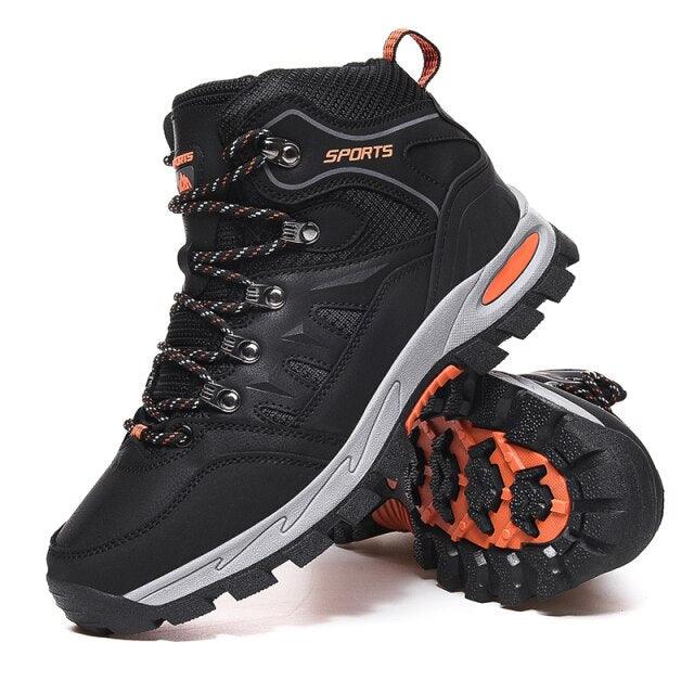 Unisex High-Top Leather Hiking Boots Outdoor Shoes