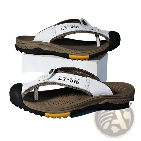 Men's Leather Beach Sandals Outdoor Sport Flip Flops