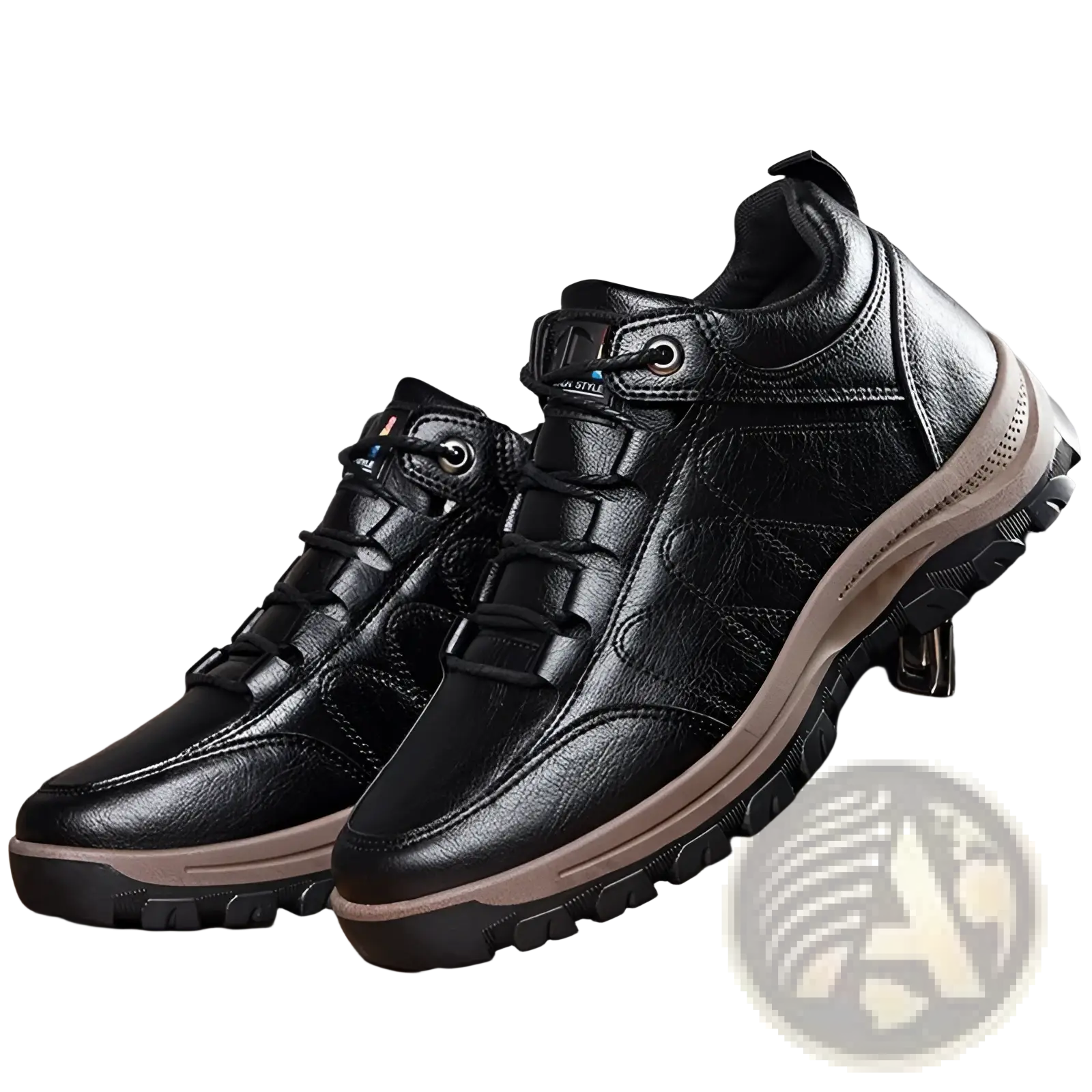 Men's Leather Hiking Boots Rugged Outdoor Shoes