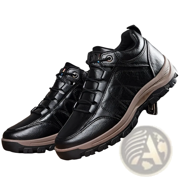 Men's Leather Hiking Boots Rugged Outdoor Shoes