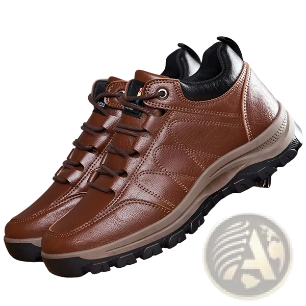 Men's Leather Hiking Boots Rugged Outdoor Shoes