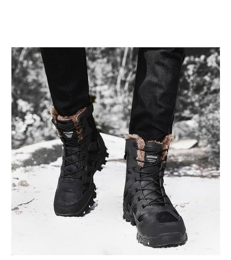 Men's Mid-Cut Outdoor Hiking Work Boots Black