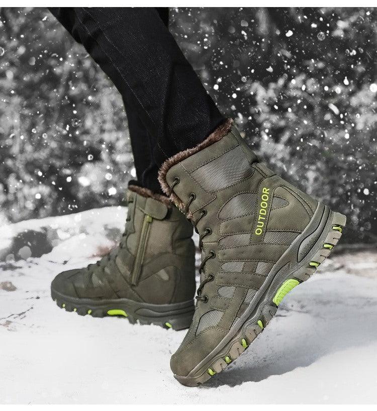Men's Mid-Cut Outdoor Hiking Work Boots Black