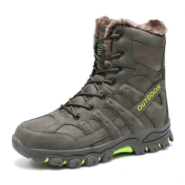 Men's Mid-Cut Outdoor Hiking Work Boots Black