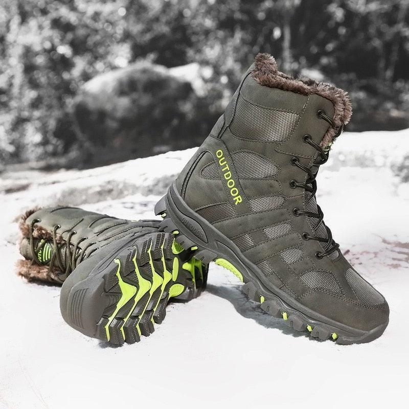 Men's Mid-Cut Outdoor Hiking Work Boots Black