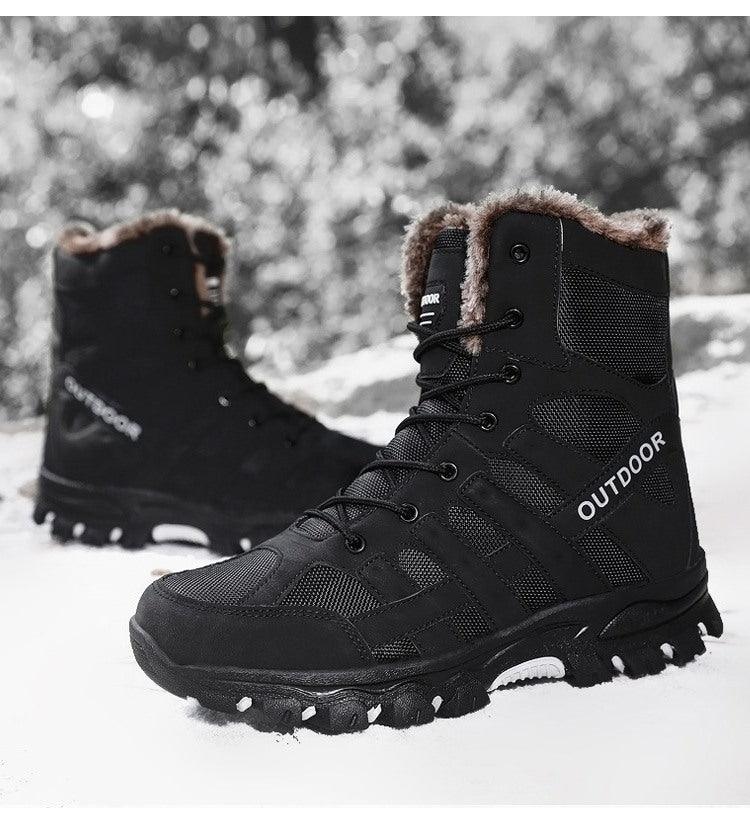 Men's Mid-Cut Outdoor Hiking Work Boots Black