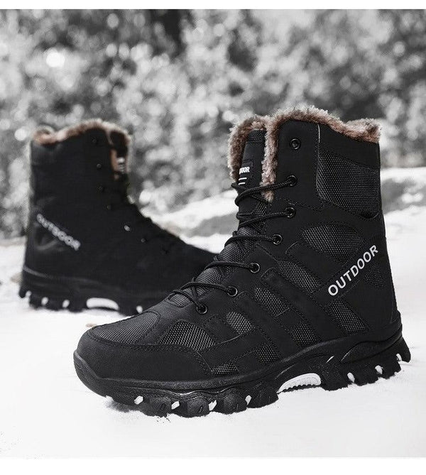 Men's Mid-Cut Outdoor Hiking Work Boots Black