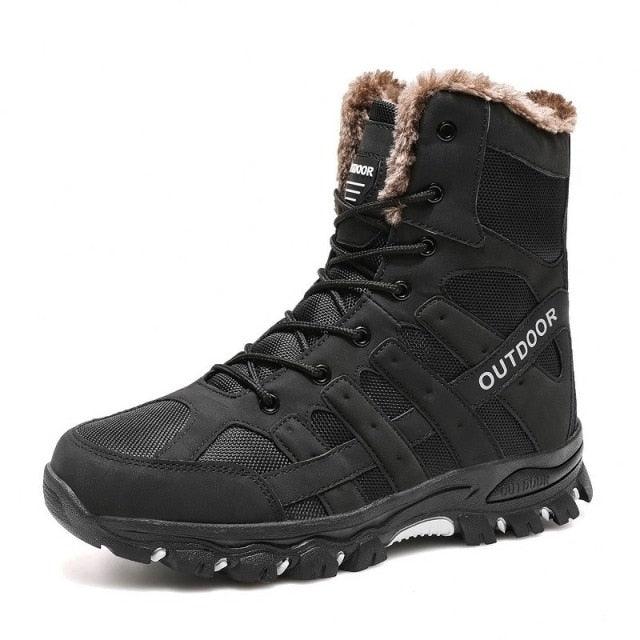 Men's Mid-Cut Outdoor Hiking Work Boots Black