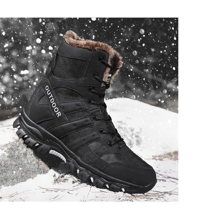 Men's Mid-Cut Outdoor Hiking Work Boots Black