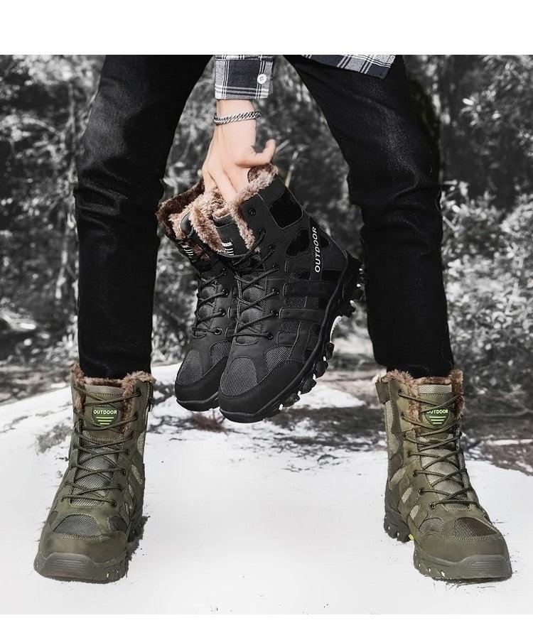 Men's Mid-Cut Outdoor Hiking Work Boots Black