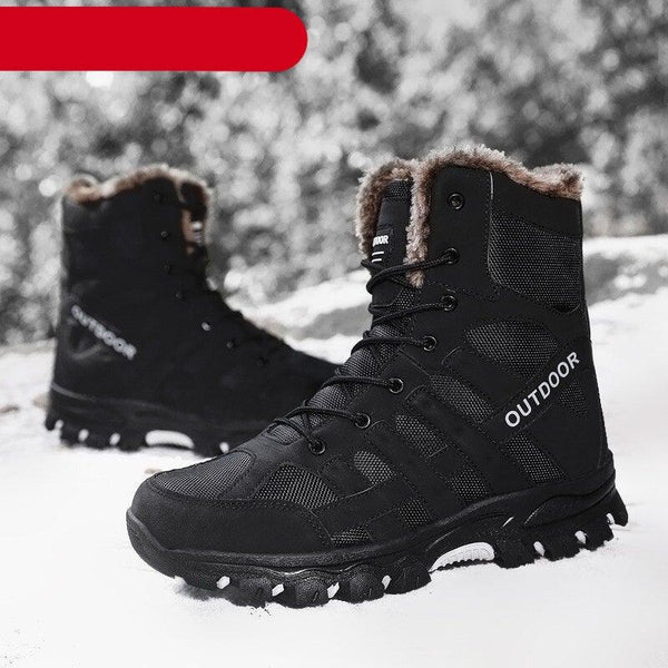 Men's Mid-Cut Outdoor Hiking Work Boots Black