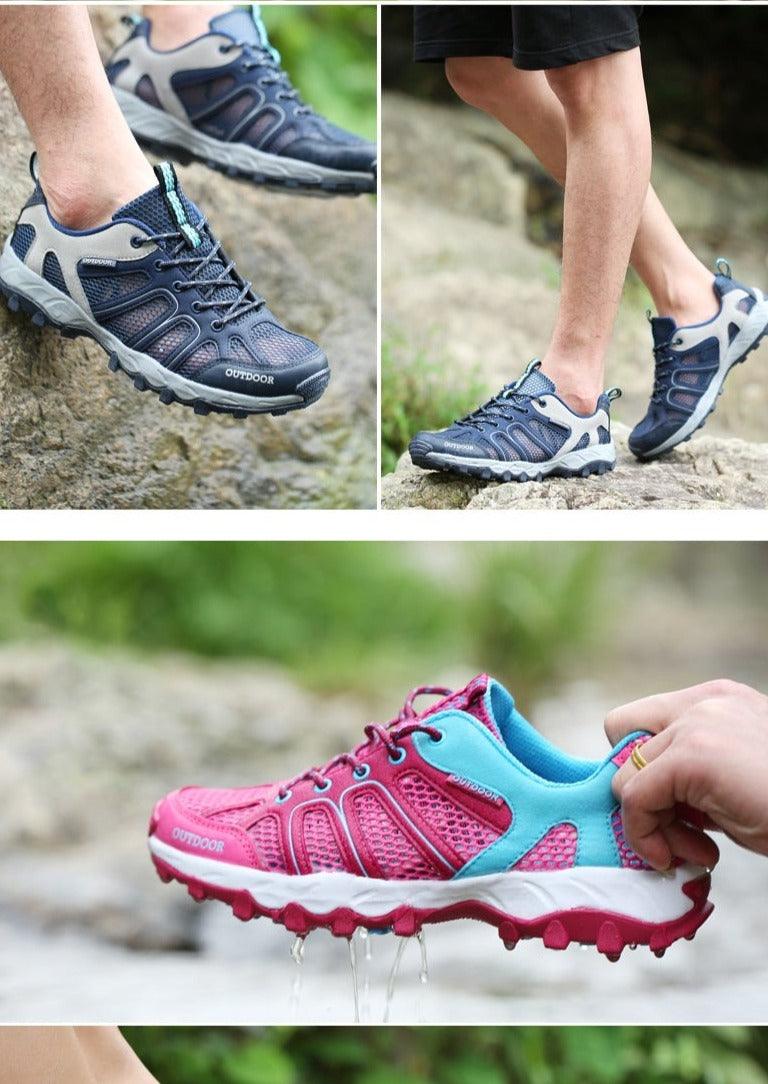 Men's Waterproof Lightweight Leather Hiking Mountain Shoes