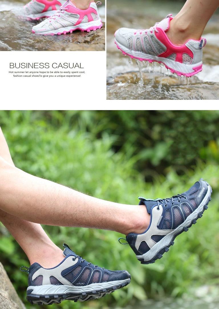 Men's Waterproof Lightweight Leather Hiking Mountain Shoes