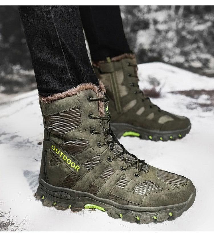 Men's Mid-Cut Outdoor Hiking Work Boots Black