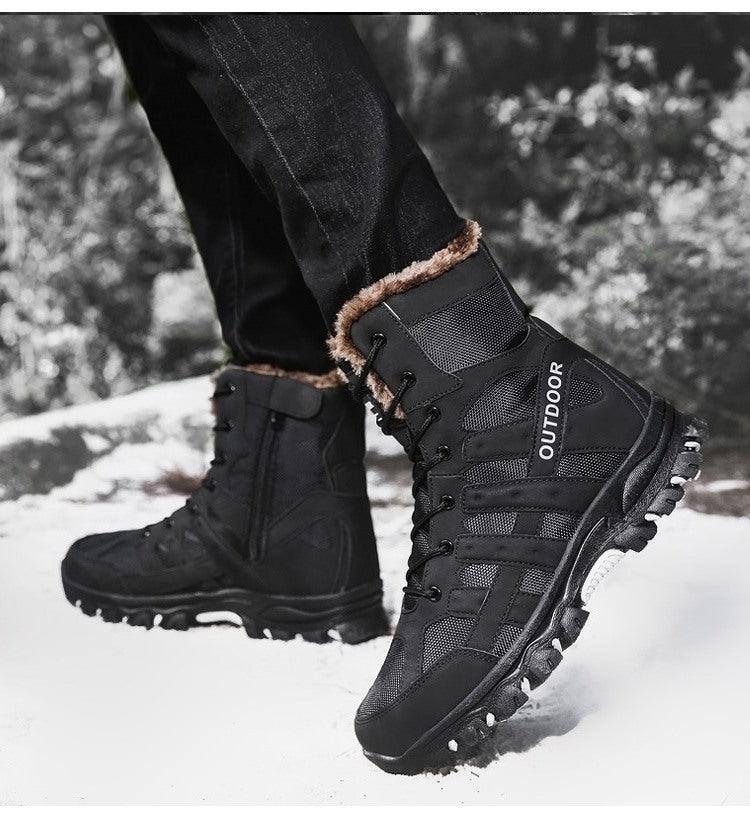Men's Mid-Cut Outdoor Hiking Work Boots Black