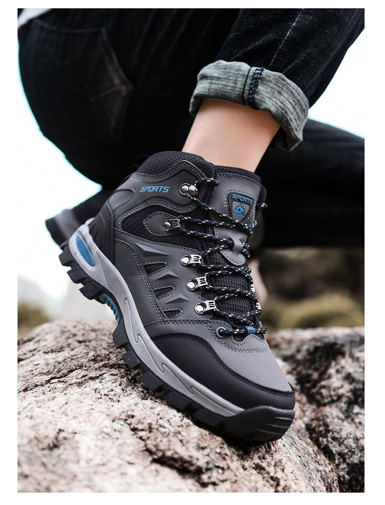 Unisex High-Top Leather Hiking Boots Outdoor Shoes