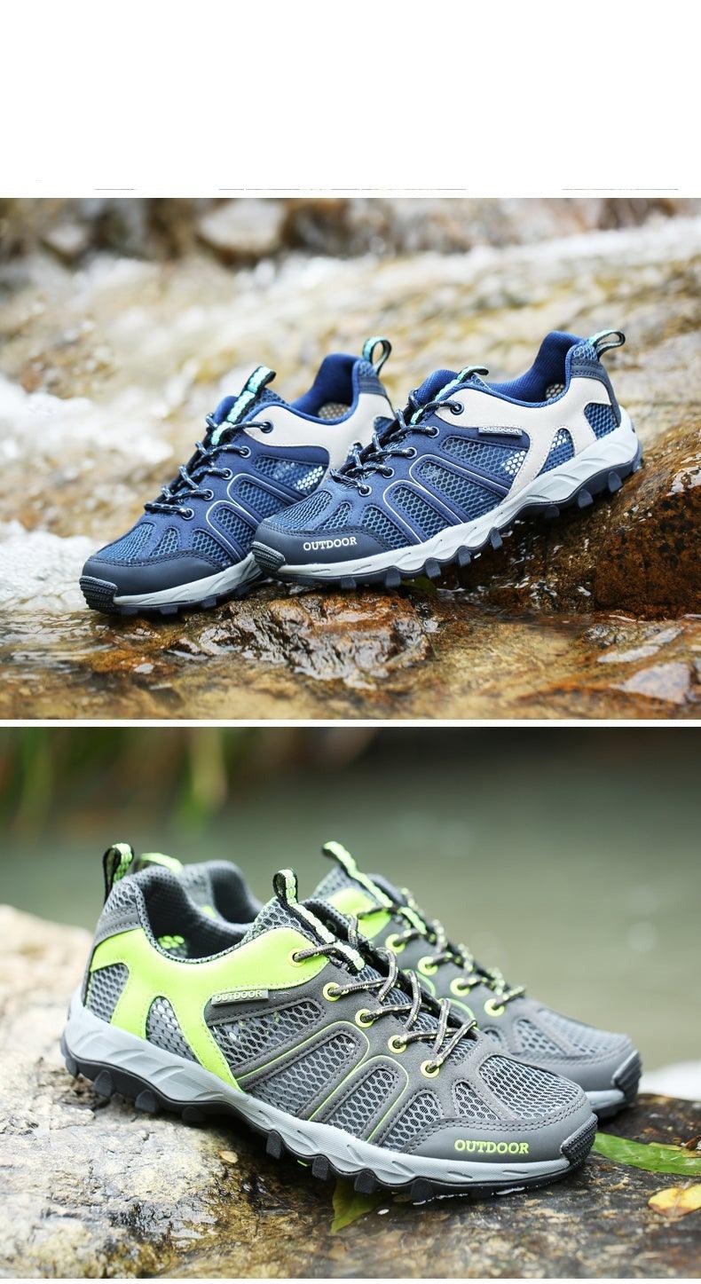 Men's Waterproof Lightweight Leather Hiking Mountain Shoes