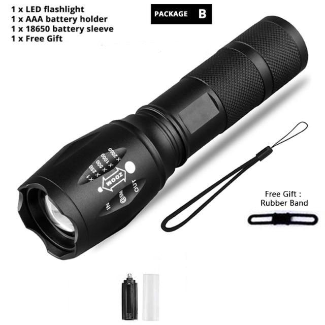 Waterproof Mini LED Flashlight Rechargeable Tactical Torch