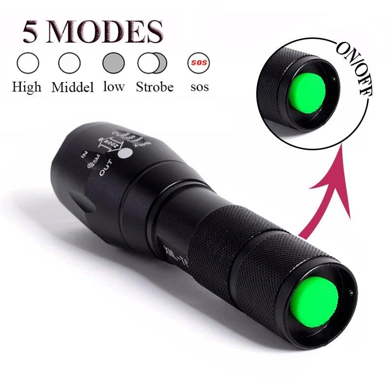 Waterproof Mini LED Flashlight Rechargeable Tactical Torch